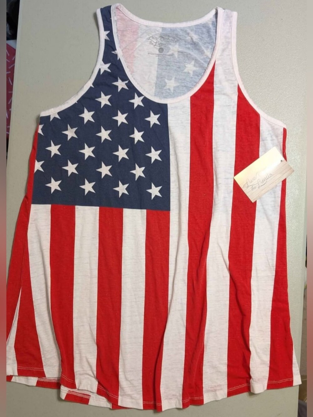 NWT women's XL American flag tank top